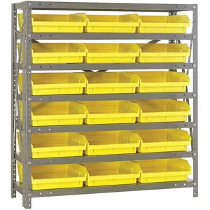 QUANTUM STORAGE SYSTEMS 1239-109YL Bin Shelving Solid 36 x 12 18 Bins Yellow | AF4XNT 9NW89