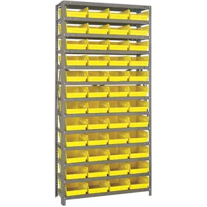 QUANTUM STORAGE SYSTEMS 1875-108YL Bin Shelving Solid 36 x 18 48 Bins Yellow | AF4NEX 9CWE2