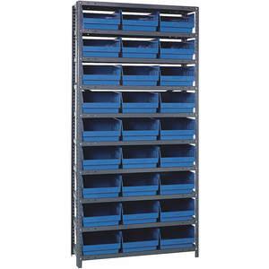 QUANTUM STORAGE SYSTEMS 1875-110BL Behälterregal massiv 36 x 18 36 Behälter blau | AF4PBJ 9E075