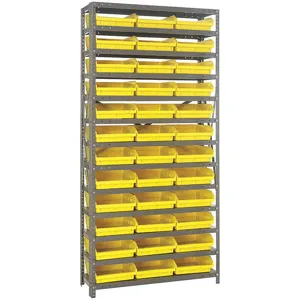 QUANTUM STORAGE SYSTEMS 1875-110YL Bin Shelving Solid 36 x 18 36 Bins Yellow | AF4FGB 8URA7