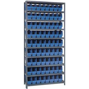 QUANTUM STORAGE SYSTEMS 1875-203BL Behälterregal massiv 36 x 18 72 Behälter blau | AA2EFF 10E977