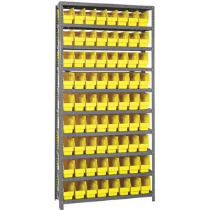 QUANTUM STORAGE SYSTEMS 1875-203YL Bin Shelving Solid 36 x 18 72 Bins Yellow | AB7XAL 24K057