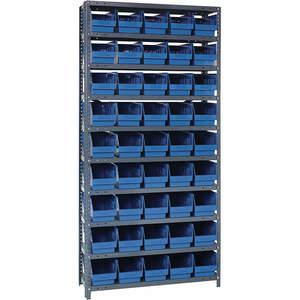 QUANTUM STORAGE SYSTEMS 1875-204BL Behälterregal massiv 36 x 18 45 Behälter blau | AA2EFG 10E978
