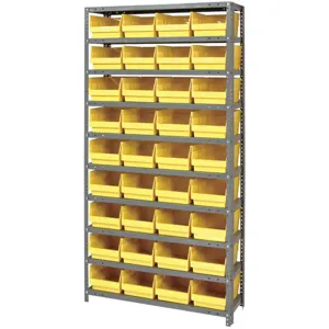 QUANTUM STORAGE SYSTEMS 1875-208YL Bin Shelving Solid 36 x 18 36 Bins Yellow | AB7XAN 24K059