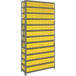 QUANTUM STORAGE SYSTEMS 1875-604YL Steel Shelving 18x36x75 Inch H Yellow | AF4EQH 8TVG7