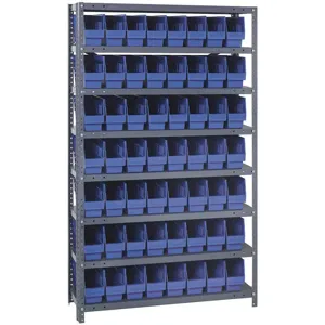 QUANTUM STORAGE SYSTEMS 1875-803BL Bin Shelving Solid 36 x 18 56 Bins Blue | AC6HPA 33Z250