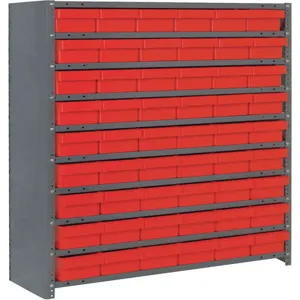 QUANTUM STORAGE SYSTEMS CL1239-401RD Bin Shelving Unit 12d x 36w x 39h 54 Bins | AF4URR 9KVC5