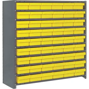 QUANTUM STORAGE SYSTEMS CL1239-401YL Bin Shelving Unit 12d x 36w x 39h 54 Bins | AF4BQY 8PC16