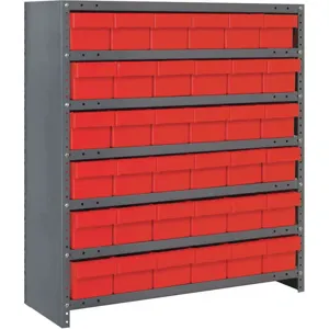 QUANTUM STORAGE SYSTEMS CL1239-601RD Bin Shelving Unit 12d x 36w x 39h 36 Bins | AF4LCK 8ZW67