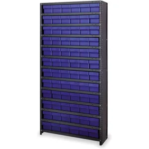 QUANTUM STORAGE SYSTEMS CL1875-602BL Bin Shelving Unit Blue With (72) AB2TUB | AB2TUG 1NTU6