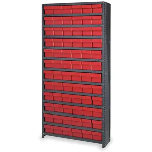 QUANTUM STORAGE SYSTEMS CL1275-601RD Bin Shelving Unit With (72) AC2KKV Bins | AC2KLU 2KWE1