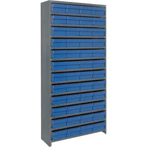 QUANTUM STORAGE SYSTEMS CL1875-606BL Steel Shelving Unit 18dx36wx75h 48 Bins | AF4HCG 8WXE4