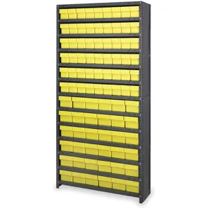 QUANTUM STORAGE SYSTEMS CL1275-601YL Bin Shelving Unit With (72) AC2KKT Bins | AC2KLT 2KWD9