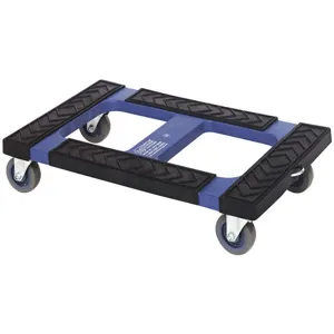 QUANTUM STORAGE SYSTEMS DLY-3018 Stack Bin Dolly D 30 Inch Width 18 Inch Blue | AB3QJR 1UVT1