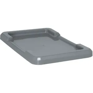 QUANTUM STORAGE SYSTEMS LID2516-8GY Lid Cross Stack Tote 25.125 x 16 Gray | AA3KFM 11M614