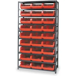 QUANTUM STORAGE SYSTEMS MSU-531RD Bin Shelving Solid 42 x 18 27 Bins Red | AB3VCA 1VH22