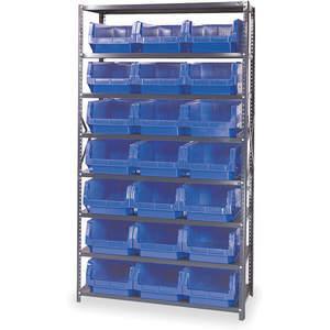 QUANTUM STORAGE SYSTEMS MSU-532BL Behälterregal massiv 42 x 18 21 Behälter blau | AB3VCC 1VH24