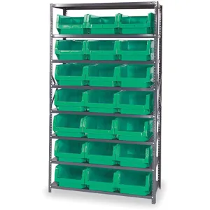 QUANTUM STORAGE SYSTEMS MSU-532GN Bin Shelving Solid 42 x 18 21 Bins Green | AB3VCD 1VH25