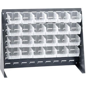 QUANTUM STORAGE SYSTEMS QBR-2721-210-24CL Louvered Bench Rack 27 x 8 x 21 Inch Clear | AA2EDJ 10E921