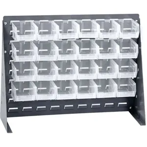 QUANTUM STORAGE SYSTEMS QBR-2721-210-24CL Louvered Bench Rack 27 x 8 x 21 Inch Clear | AA2EDJ 10E921