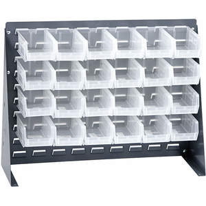 QUANTUM STORAGE SYSTEMS QBR-2721-220-24CL Louvered Bench Rack 27 x 8 x 21 Inch Clear | AA2EDK 10E922