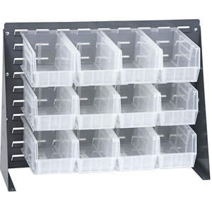 QUANTUM STORAGE SYSTEMS QBR-2721-230-12CL Louvered Bench Rack 27 x 11 x 21 inch Clear | AA2EDL 10E923
