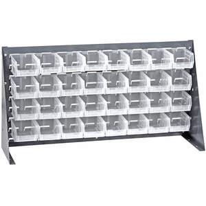 QUANTUM STORAGE SYSTEMS QBR-3619-210-32CL Louvered Bench Rack 36 x 8 x 19 Inch Clear | AA2EDM 10E924