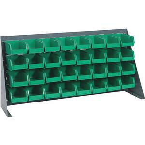 QUANTUM STORAGE SYSTEMS QBR-3619-220-32GN Louvered Bench Rack 36 x 8 x 19 inch Green | AF4KZN 8ZKC3