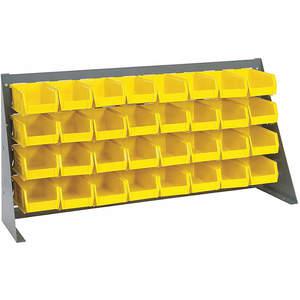 QUANTUM STORAGE SYSTEMS QBR-3619-220-32YL Louvered Bench Rack 36 x 8 x 19 Inch Yellow | AF3XQG 8EHL8