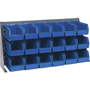 QUANTUM STORAGE SYSTEMS QBR-3619-230-18BL Louvered Bench Rack 36 x 11 x 19 Inch Blue | AF4XUJ 9NYE4