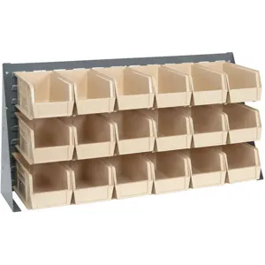 QUANTUM STORAGE SYSTEMS QBR-3619-230-18IV Louvered Bench Rack 36 x 11 x 19 inch Ivory | AF3XUD 8EMR6