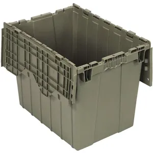 QUANTUM STORAGE SYSTEMS QDC2115-17 Attached Lid Container 2.31 Cu Feet Gray | AF4RXY 9HXJ1