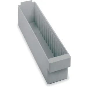 QUANTUM STORAGE SYSTEMS QED604GY Drawer Bin 17-5/8 x 3-3/4 x 4-5/8in Gray | AC2KLD 2KWC4