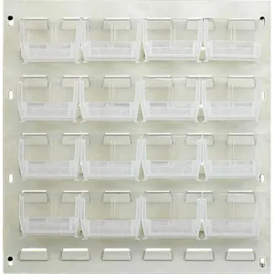 QUANTUM STORAGE SYSTEMS QLP-1819HC-220-16CL Louvered Panel 10 lb. Oyster White Clear | AH2ZZY 30WX07