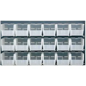 QUANTUM STORAGE SYSTEMS QLP-3619-230-18CL Louvered Panel 36 x 11 x 19 Inch Clear | AA2EDW 10E932