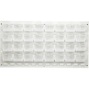 QUANTUM STORAGE SYSTEMS QLP-3619HC-210-32CL Louvered Panel 10 lb. Oyster White Clear | AH3AAA 30WX09