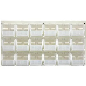 QUANTUM STORAGE SYSTEMS QLP-3619HC-230-18CL Louvered Panel 30 lb. Oyster White Clear | AH3AAC 30WX11