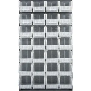 QUANTUM STORAGE SYSTEMS QLP-3661-240-28CL Louvered Panel 36 x 15 x 61 Inch Clear | AA2EDZ 10E935