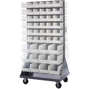 QUANTUM STORAGE SYSTEMS QMD-36H-230240CL Mobile Louvered Floor Rack 36 x 25 x 72 In | AA2EEP 10E962
