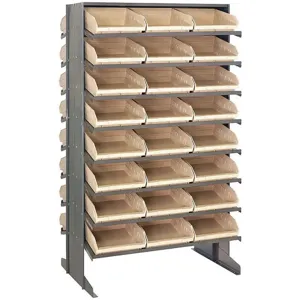 QUANTUM STORAGE SYSTEMS QPRD-109IV Sloped Shelving System 48 Bins Ivory | AF3UEW 8CZX6