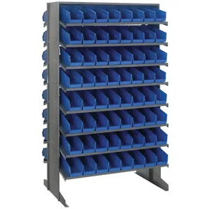 QUANTUM STORAGE SYSTEMS QPRD-201BL Pick Rack 24d x 36w x 60h 128 Bins Blue | AA2EFY 10E993