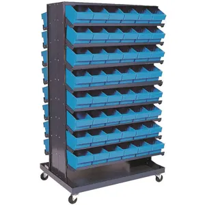 QUANTUM STORAGE SYSTEMS QPRD-601BL+QDU-00 Pick Rack Double Sided Mobile Blue | AF3XKH 8EAP5