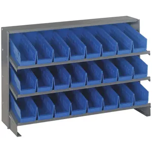 QUANTUM STORAGE SYSTEMS QPRHA-201BL Pick Rack 12d x 36w x 21h 24 Bins Blue | AA2EFP 10E985