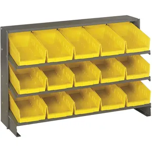 QUANTUM STORAGE SYSTEMS QPRHA-102YL Sloped Shelving System 12 Inch D 36 Inch Width | AF3WEB 8DMZ6