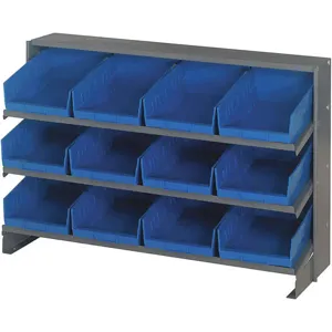 QUANTUM STORAGE SYSTEMS QPRHA-107BL Sloped Shelving System 12d x 36w x 21h Blue | AF4FJF 8UTD2