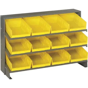 QUANTUM STORAGE SYSTEMS QPRHA-107YL Sloped Shelving System 12 Inch D 36 Inch Width | AF3UEM 8CZW7