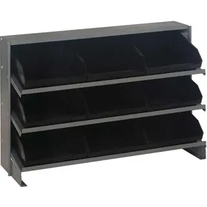 QUANTUM STORAGE SYSTEMS QPRHA-109BK Sloped Shelving System 12d x 36w x 21h Black | AF4VQT 9LJD1