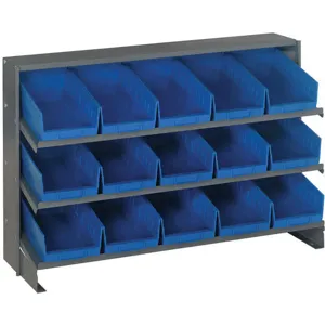 QUANTUM STORAGE SYSTEMS QPRHA-202BL Pick Rack 12d x 36w x 21h 15 Bins Blue | AA2EFQ 10E986