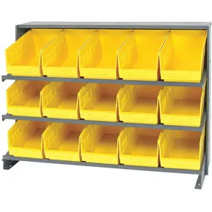 QUANTUM STORAGE SYSTEMS QPRHA-202YL Pick Rack 12d x 36w x 21h 15 Bins Yellow | AB7XAW 24K066