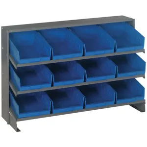 QUANTUM STORAGE SYSTEMS QPRHA-207BL Pick Rack 12d x 36w x 21h 12 Bins Blue | AA2EFR 10E987